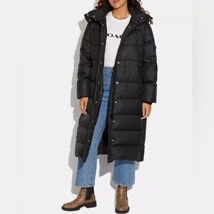 COACH Long Down Puffer new with tags size Large